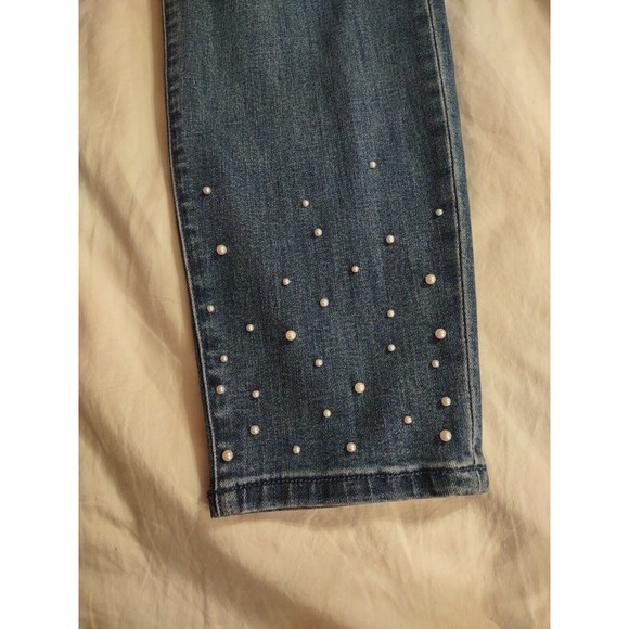 Thalia Sodi Jeans Size 18 Blue Pearl Studs - Picture 8 of 11